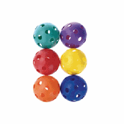 12" D - Rainbow Plastic Hollow Perforated Balls Set