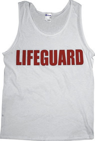 White lifeguard Singlet