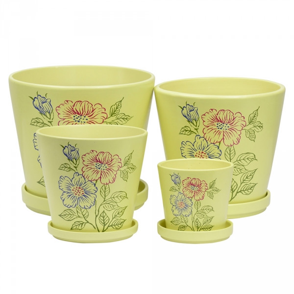 Set of 4 - Top diameter 11.5cm - 25cm