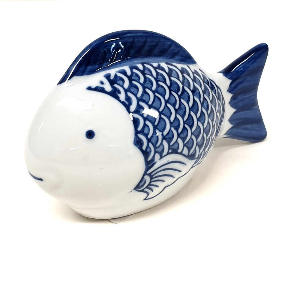 LARGE BLUE AND WHITE FISH - PE1022