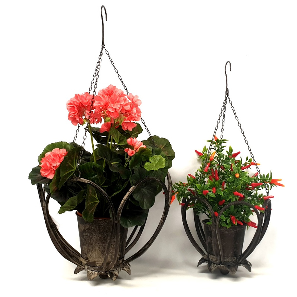 SMALL METAL HANGING PLANTER - MH004