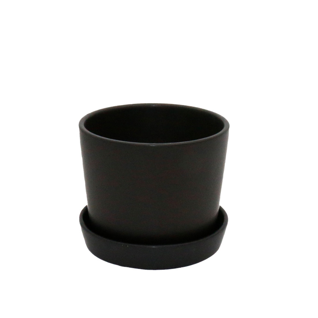 STRAIGHT PLANTER MATT BLACK - MEDIUM - DHP0066