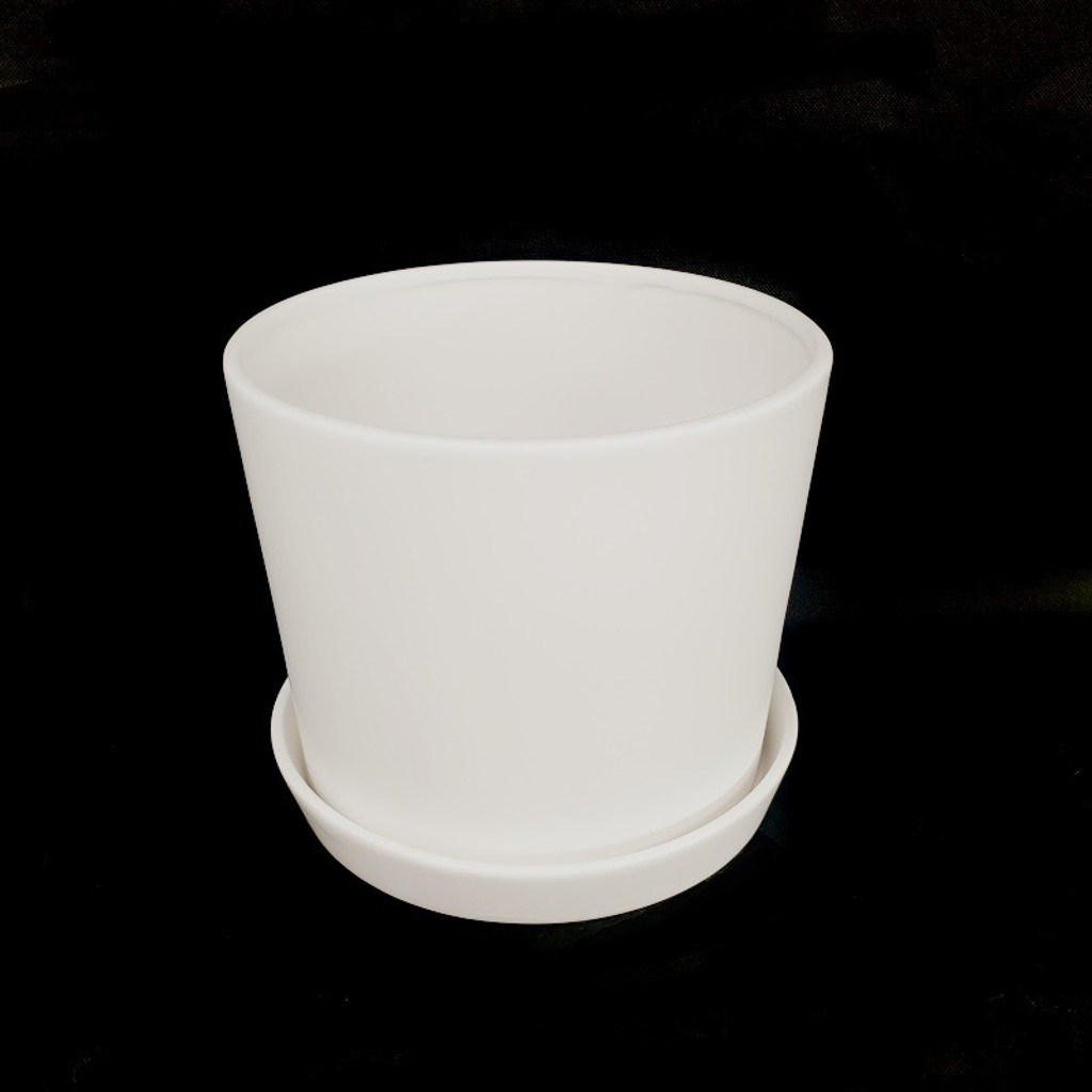 STRAIGHT PLANTER MATT WHITE - XLARGE - DHP0066