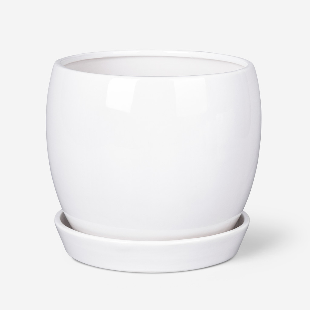 ROUND PLANTER  WHITE - XLARGE - DHP0077