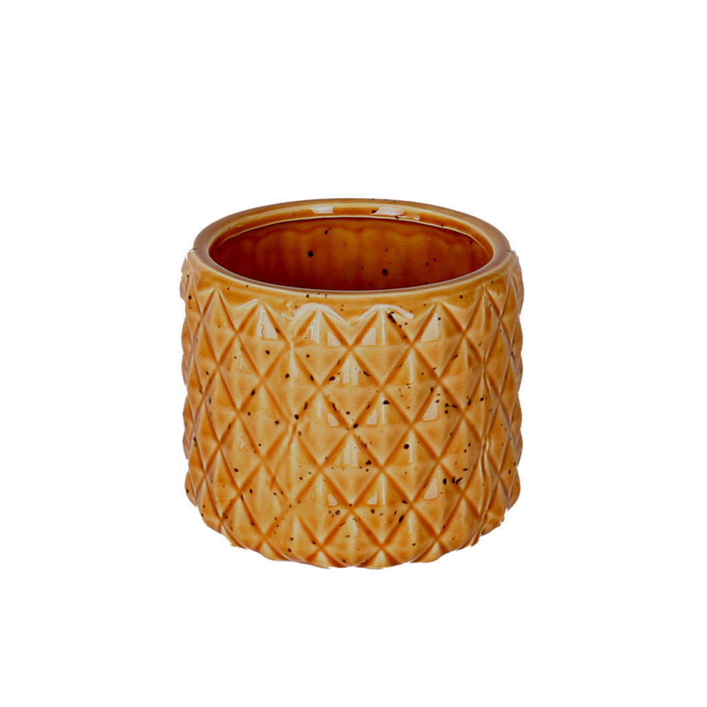 ORANGE PINEAPPLE POT LARGE - DHP0130