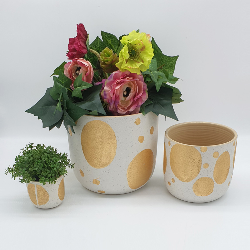 GOLD PATTERN POT XL - DHP0139