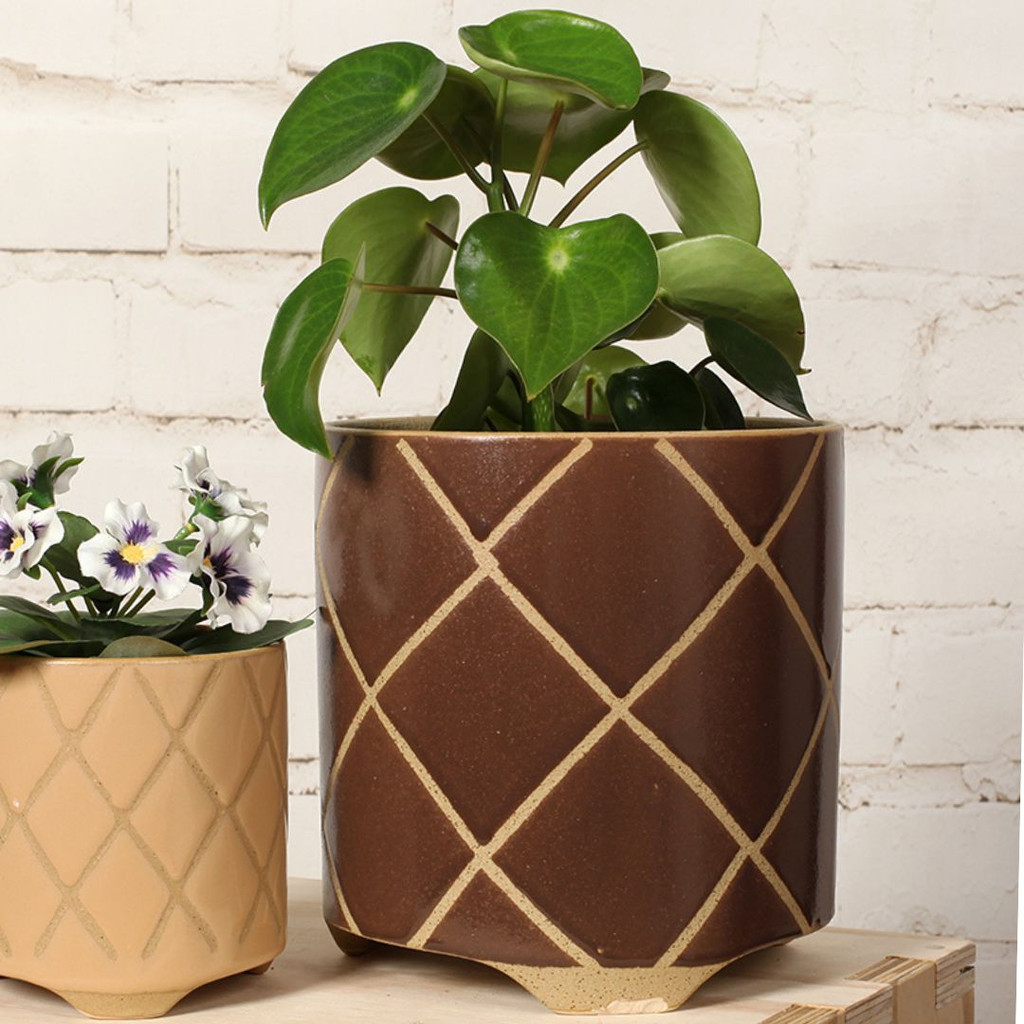 HAZEL TICTACTOE POT 20CM - LARGE - DHP0143