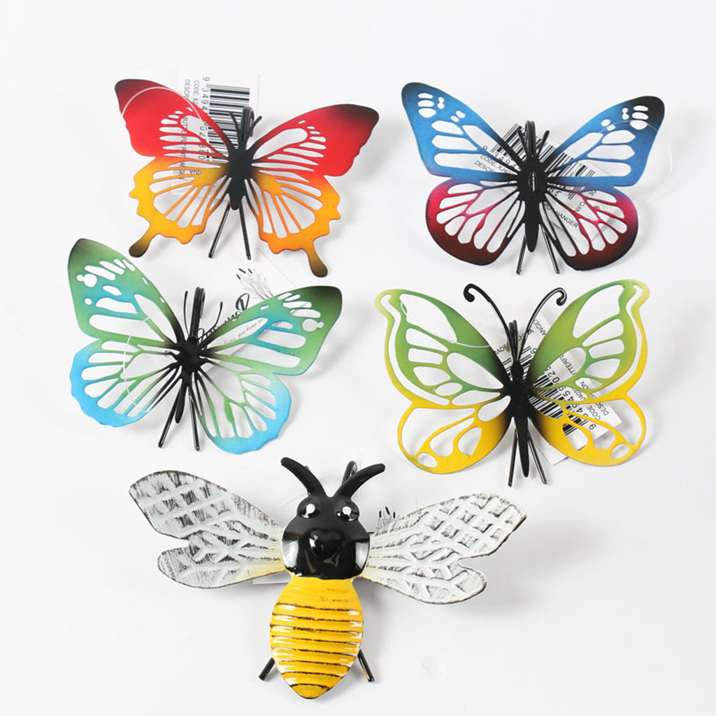 RED/YELLOW BUTTERFLY POT HANGER - XJ4034