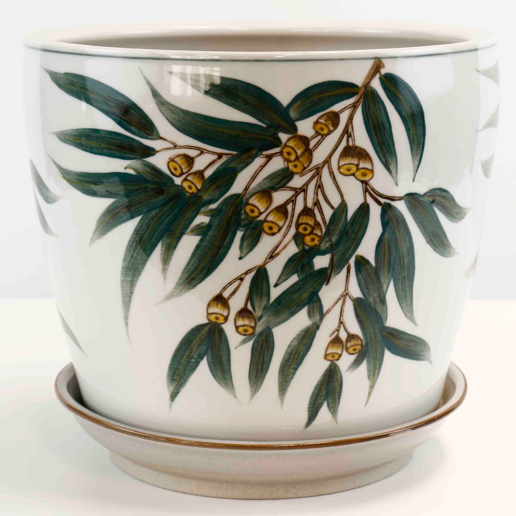 HAND PAINTED GUM NUTS  POTS - SET OF 4 - PE0088