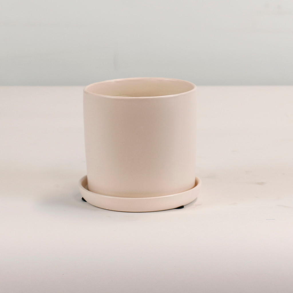 SMALL BABY PINK CYLINDER POT  - SY067
