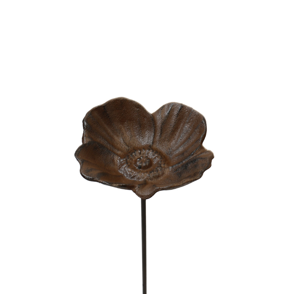 Cast Iron Poppy Birdfeeder Stake - BW484