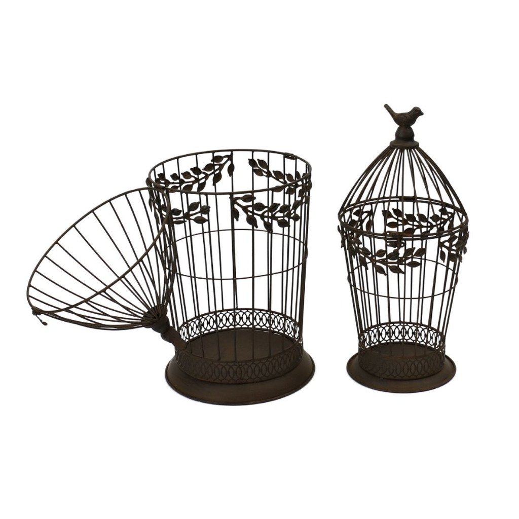 Set of 2 Bird Cage Plant Holder - YH3051