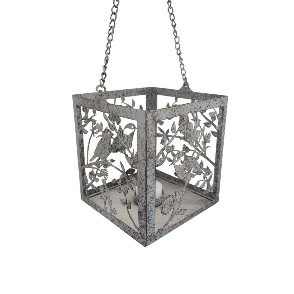 HANGING GALVANISED METAL LANTERN  - XJ247