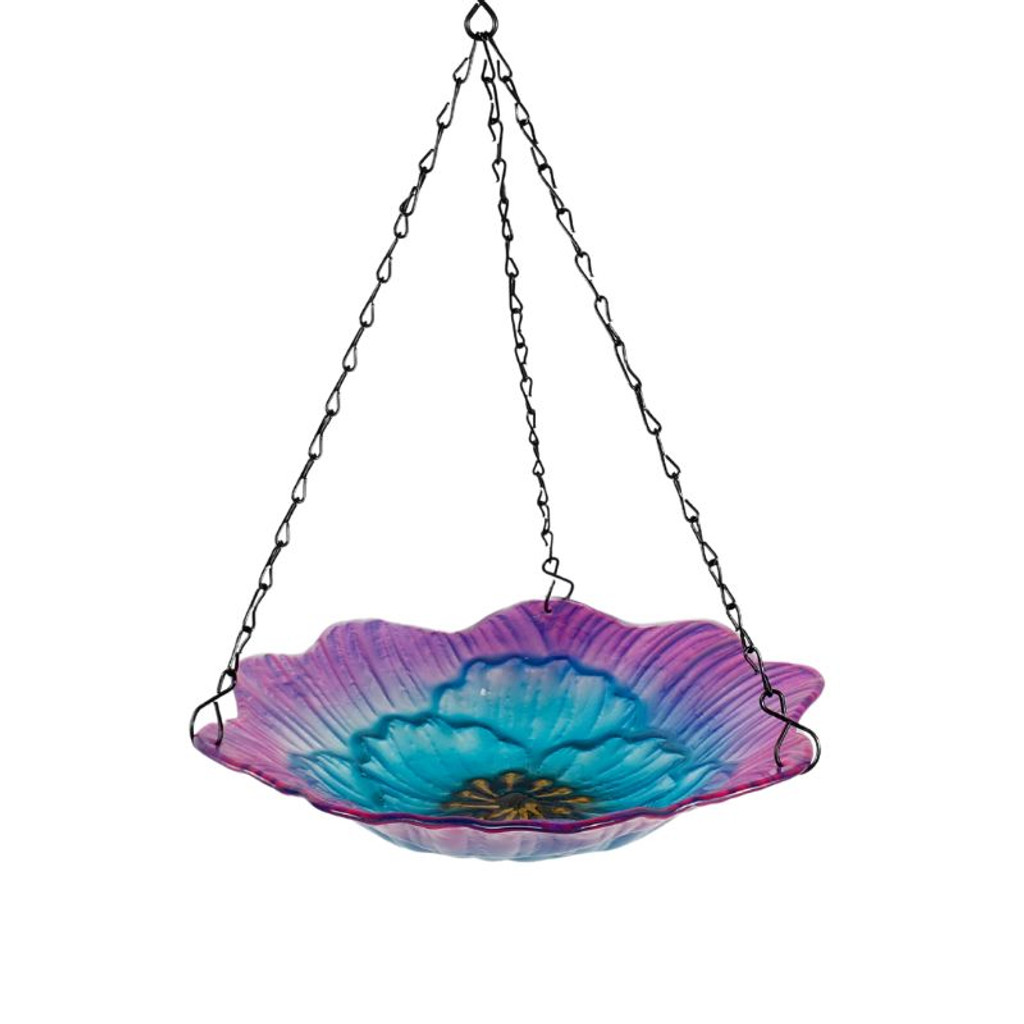 GLASS FLOWER BIRDFEEDER - SH039