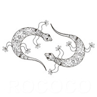 Gecko Looking Left and Right - BHB3633/34