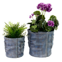 NOVELTY JEANS PLANTER POTS - SET OF 2 - LF007