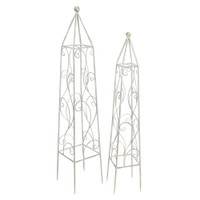WHITE OBELISK - SET OF 2 - JY18102