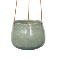 GREEN HANGING CERAMIC PLANTER - DHP0099