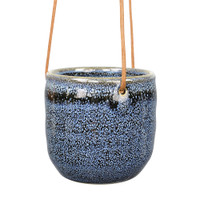 SMALL BLUE HANGING CERAMIC PLANTER -DHP0100