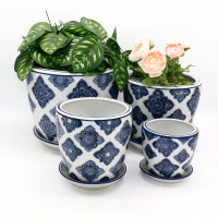 SET 4 STRAIGHT PLANTERS - DIAMOND - PE0068