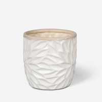 SNOW WHITE PETAL POT SMALL - SY009