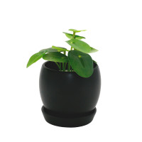 ROUND PLANTER MATT BLACK - SMALL - DHP0077