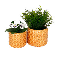 ORANGE PINEAPPLE POT SMALL - DHP0128