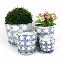 SET 4 STRAIGHT PLANTERS - GEO 2 - PE0082