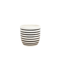 White Striped Pot Small - S210309