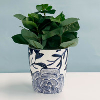 Hand painted Floral Pot - S210320