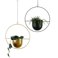 Metal Hanging Planter Round Assort- HFS19820