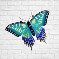 BLUE/GREEN BUTTERFLY - QX23822