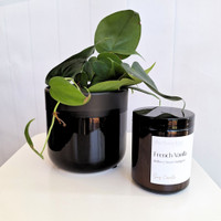 GLOSSY BLACK POT SMALL - SY063