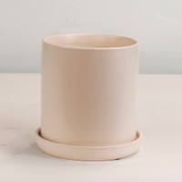 LARGE BABY PINK CYLINDER POT - SY066