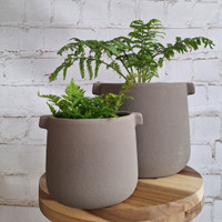 TEXTURED STONE POT LARGE - SY076