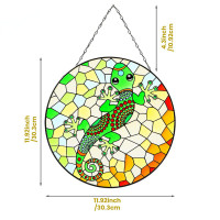 GECKO GLASS HANGING WALL ART - SH010