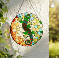 GECKO GLASS HANGING WALL ART - SH010
