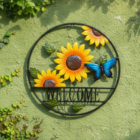 SUNFLOWER WELCOME WALL ART - YC3722
