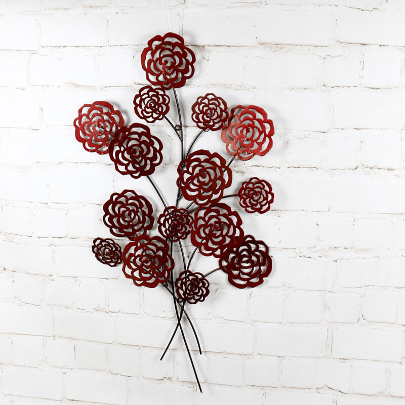 WALL ART RED FLOWER BHB130638 Bronrob