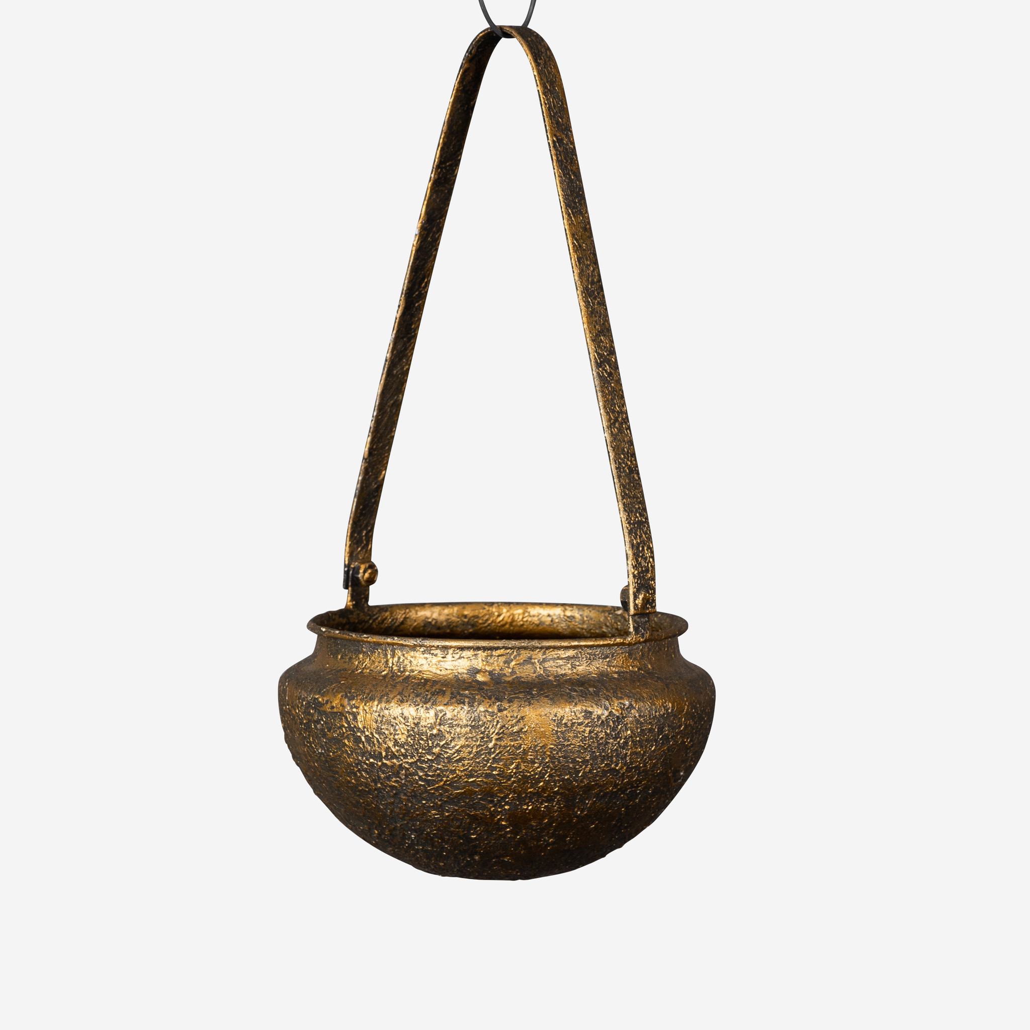 SINGLE GOLD HANGING PLANTER MH002 Bronrob
