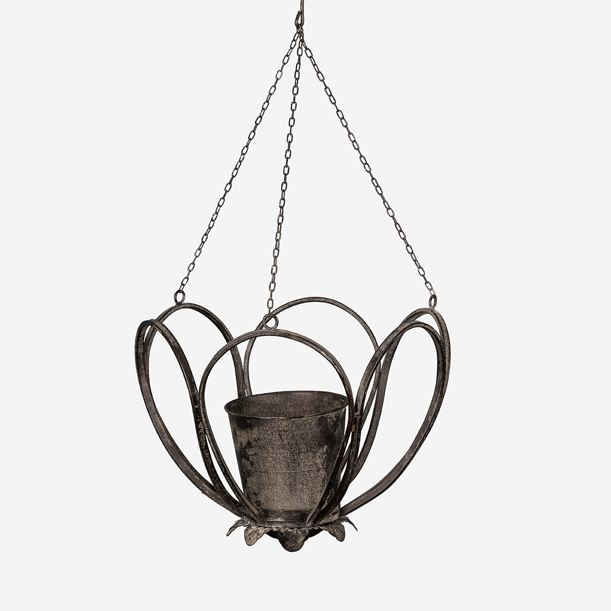 LARGE METAL HANGING PLANTER MH003 Bronrob