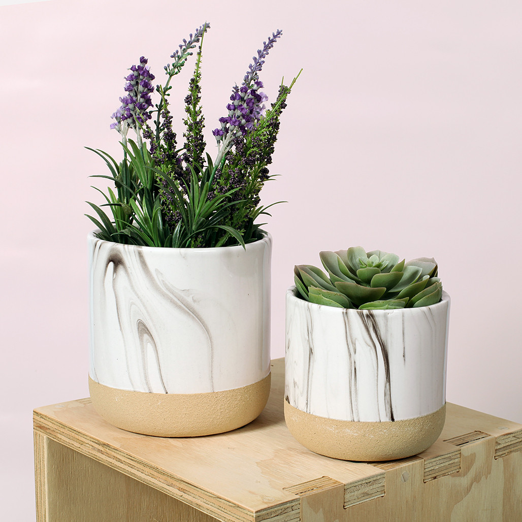 MARBLE POT MEDIUM SY054 Bronrob