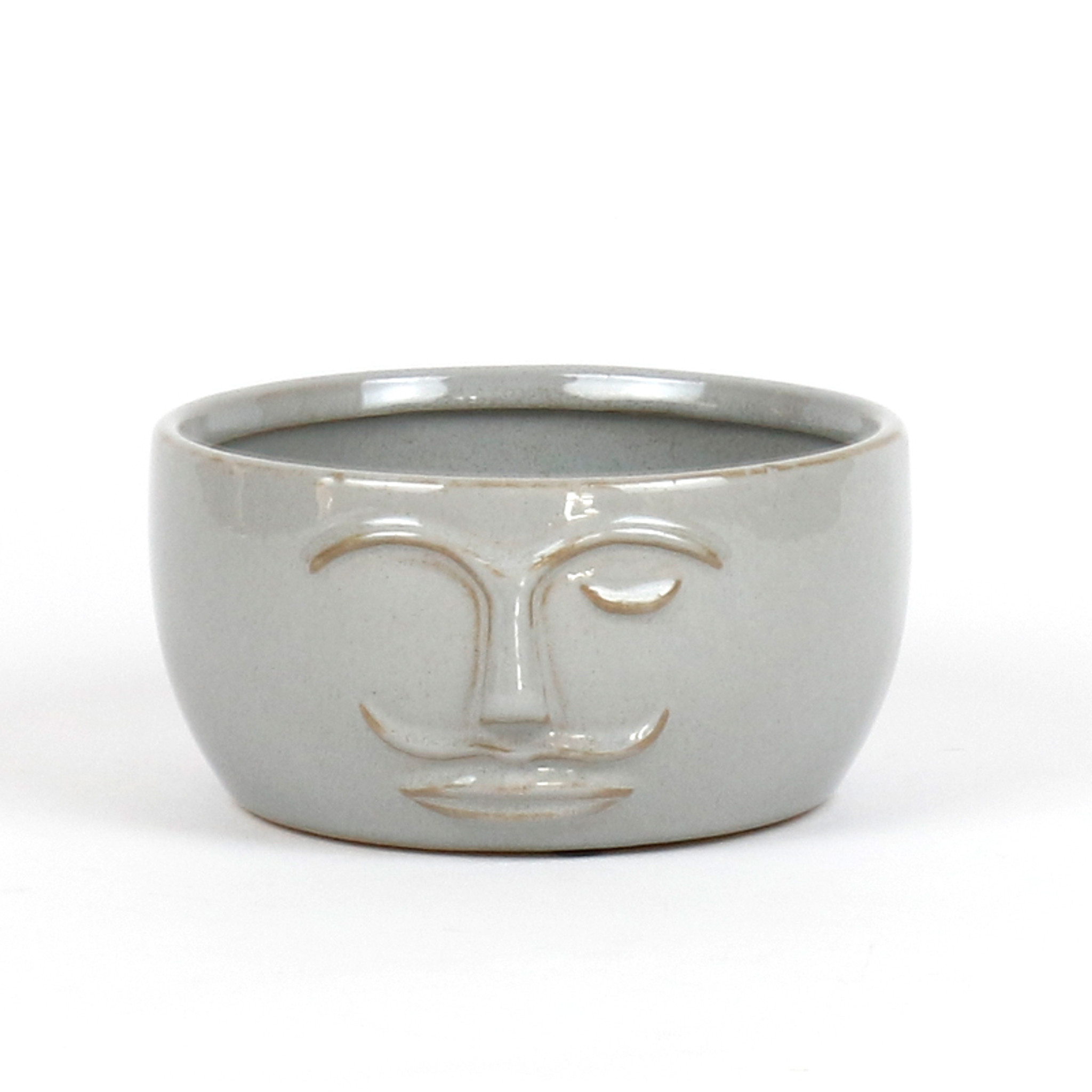 SMOKY SQUAT FACE POT - YE2903 - Bronrob