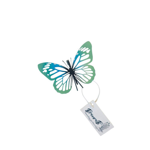 GREEN/BLUE BUTTERFLY POT HANGER - XJ4032