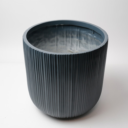 CHARCOAL BLUE RIBBED POT 26CM - XL -CZ017