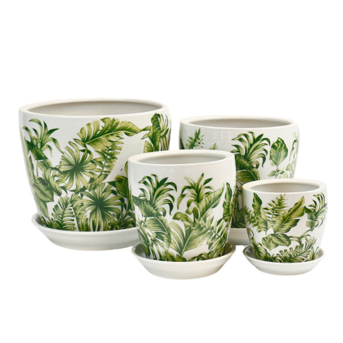SET 4 PLANTERS - TROPICS - PE0099