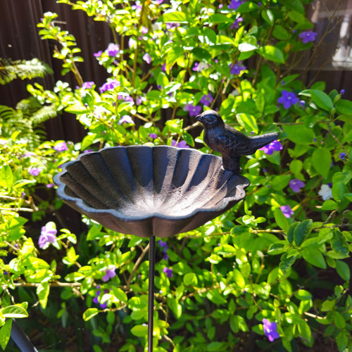 CAST IRON FLOWER BIRDFEEDER -BW599
