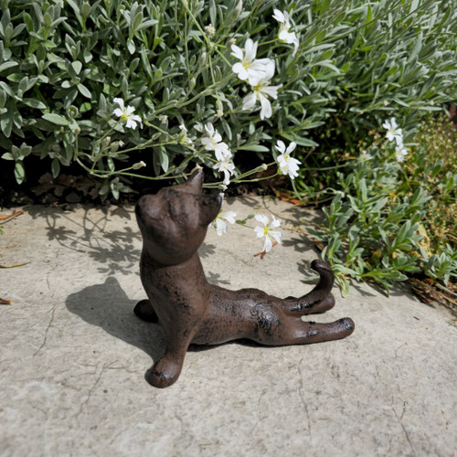 CAST IRON YOGA UP-DOG CAT -BW440