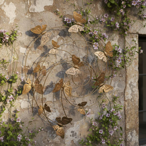 SPIRAL BUTTERFLY WALL DECOR - GR0264