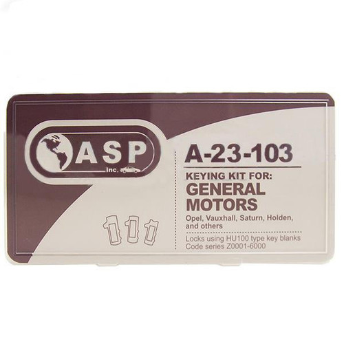 ASP Tumbler Keying Kit A-23-103 GM High Security HU100